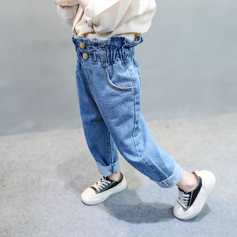 Baby Jeans Solid Color Jeans For Girls Spring Autumn Jeans Boy Girl Casual Style Toddler Girl Clothes