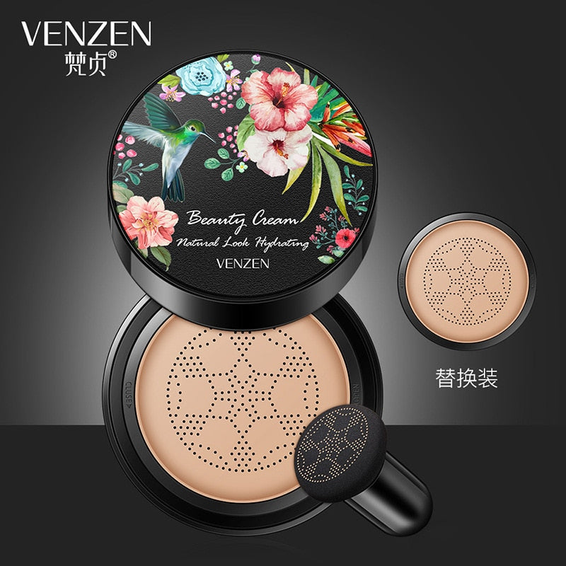 Bioaqua Venzen Mushroom Cushion Cover Isolation Waterproof Calm Makeup Natural Naked Makeup Facial Cream Bb Cream