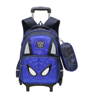 kids Rolling bags for boys Student trolley backpack Book bag Wheeled backpack for school bags with wheels travel trolley Mochila