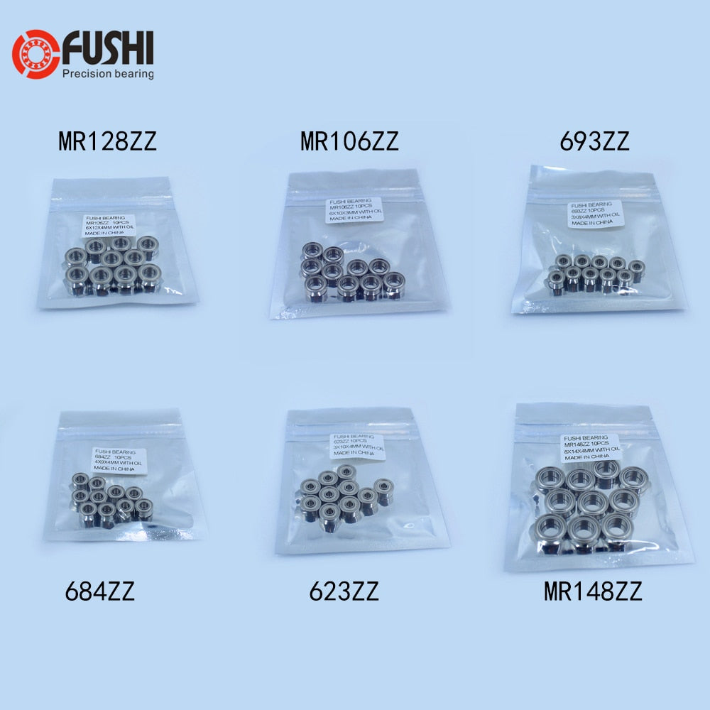 Electric Nail Drill Machine Bearing MR148zz MR126zz MR106zz MR104zz 623zz 693zz 684zz MR128zz 10PCS Dental Handle Ball Bearings