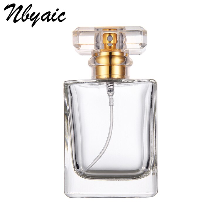 Nbyaic 50Pcs 30ML 50ML mini glass spray perfume bottle atomizer spray can travel portable cosmetics can fill empty bottles