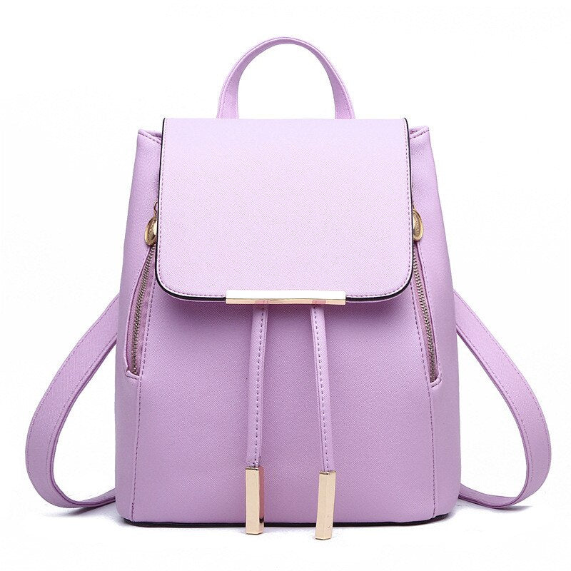 YINGPEI Leather Bagpack Women Laptop Travel Fashion School Bags for Teenagers and Girls Hand Backpack Leisure High Quality