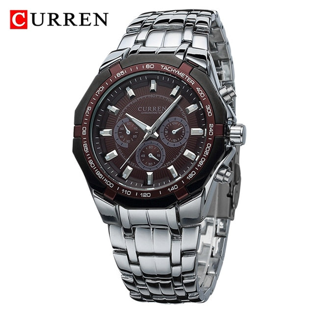 CURREN Men Luxury Brand Military Sport Mens Watches Full Steel Quartz Clock Men&#39;s Waterproof Business Watch relogio masculino