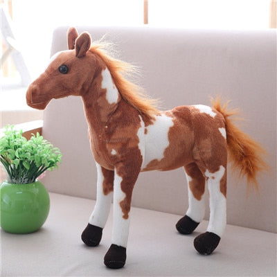 Plush lifelike Horse Toy 4 Styles Stuffed Animal Doll Kids Birthday Gift Horseplay Decor High Quality Toy