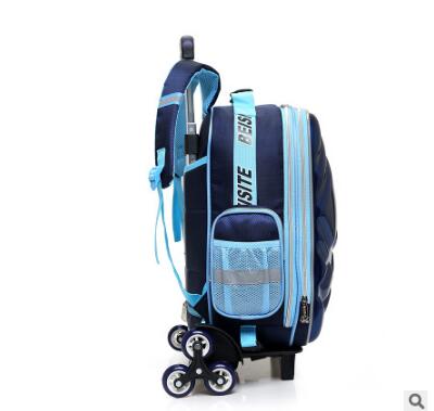 3D  Boy&#39;s trolley Bag with wheels for school Kids Rolling Bag on wheels Children&#39;s Travel Bag 6 wheels School Trolley Backpack