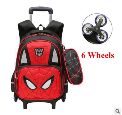 kids Rolling bags for boys Student trolley backpack Book bag Wheeled backpack for school bags with wheels travel trolley Mochila