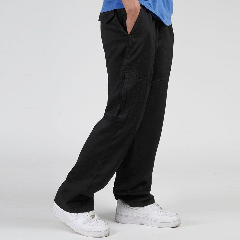 Summer Men Harem Cargo Pants Big Tall Men Casual Many Pockets Loose Work Pants Male Straight Trousers Plus Size 4XL 5XL 6XL