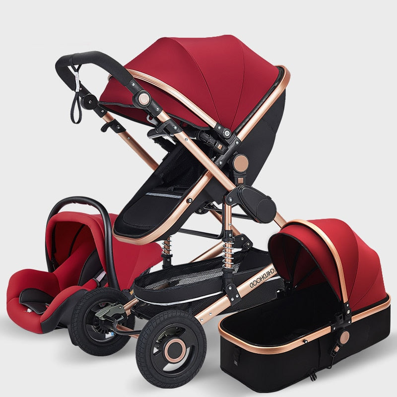 Luxury  Baby Stroller High Landview 3 in 1 Baby Stroller  Portable Baby Pushchair Baby Pram  Baby Comfort for Newborn