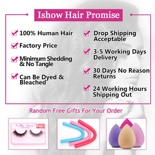 Ishow Wholesale Human Hair Bundles Deals Brazilian Straight Hair Weave Bundles 10pcs/Lot Natural Color Non Remy Hair Extensions