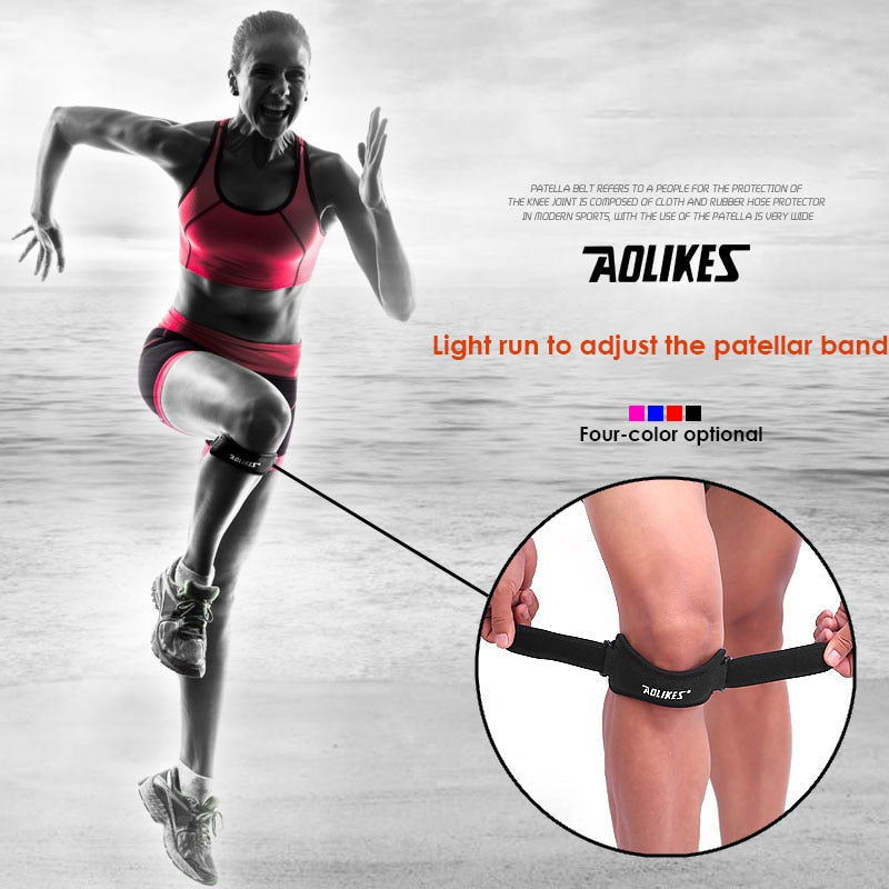 1PCS Adjustable Knee Patellar Tendon Support Strap Band Knee Support Brace Pads for Running basketball Outdoor Sport