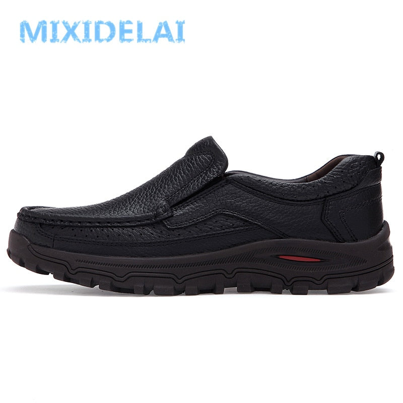 MIXIDELAI Big Size 38-48 Mens Dress Italian Leather Shoes Luxury Brand Mens Loafers Genuine Leather Formal Loafers Moccasins Men