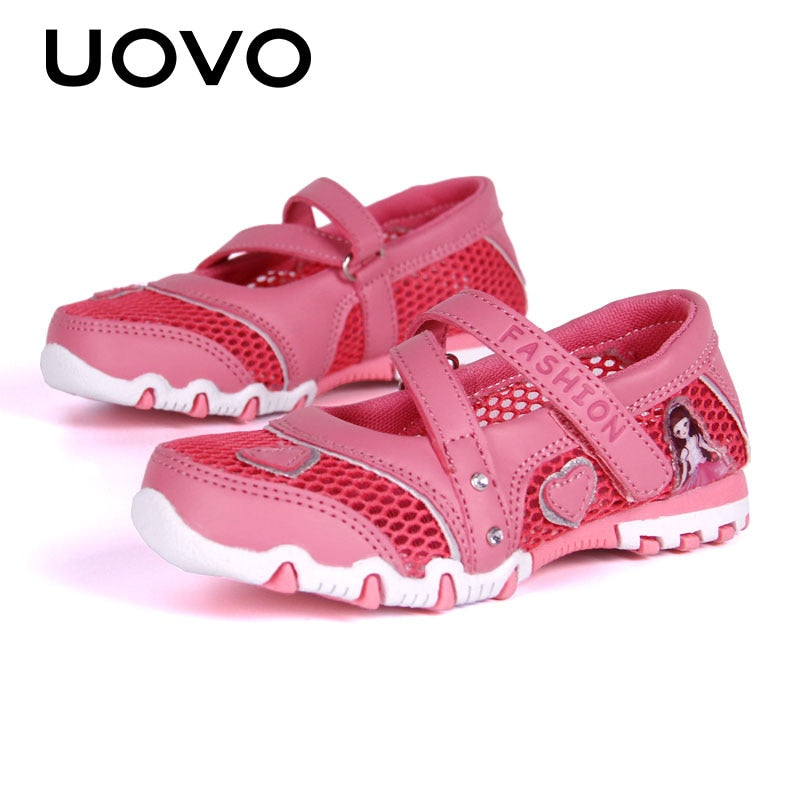 Spring Girls Princess Ballet Shoes Breathable Cartoon Flats Children Footwear Size #27-33