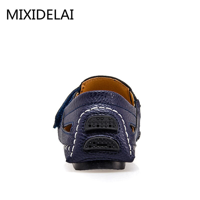 MIXIDELAI Fashion Moccasins For Men Loafers Summer Walking Breathable Casual Shoes Men Hook&amp;loop Driving Boats Men Shoes Flats