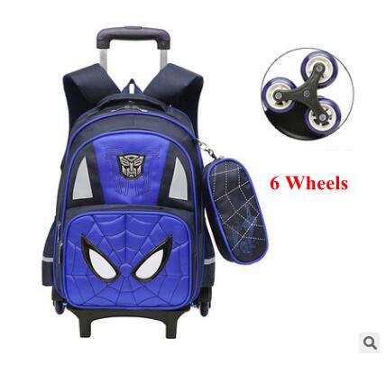 kids Rolling bags for boys Student trolley backpack Book bag Wheeled backpack for school bags with wheels travel trolley Mochila