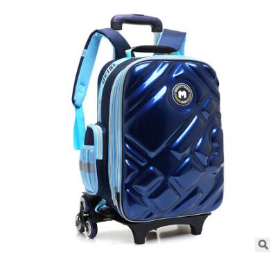 3D  Boy&#39;s trolley Bag with wheels for school Kids Rolling Bag on wheels Children&#39;s Travel Bag 6 wheels School Trolley Backpack