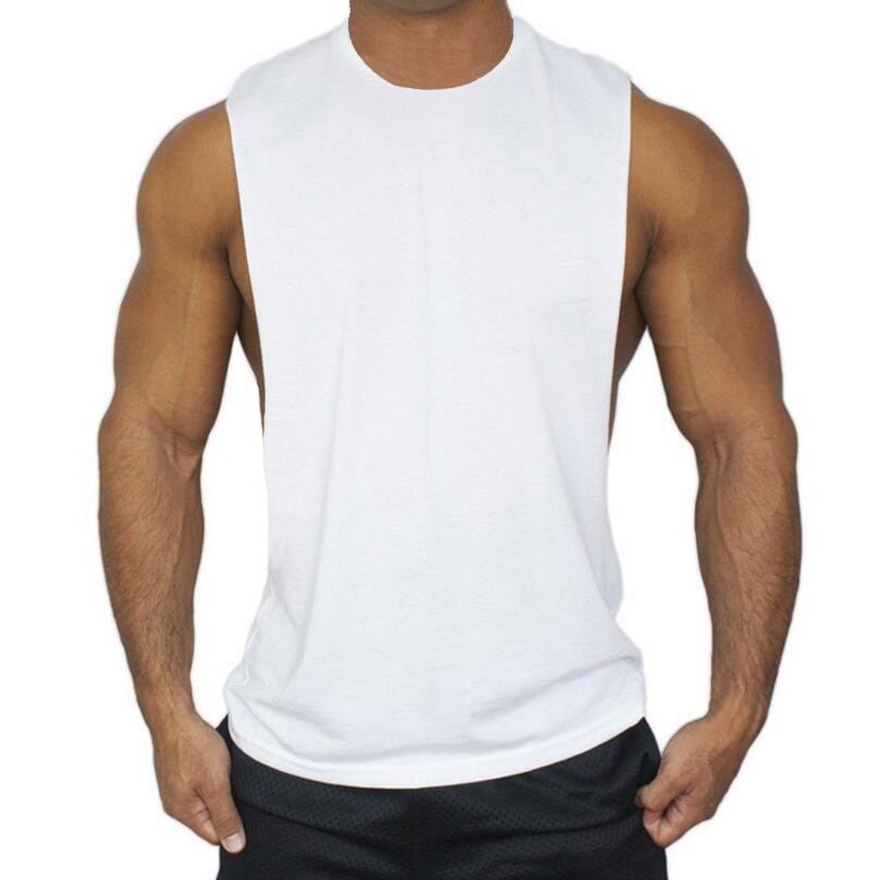 Muscleguys Mens Workout Tank Tops Fitness Bodybuilding Clothing Low Cut Armholes Vivid Vest Muscle Singlets Men Activewear Tank