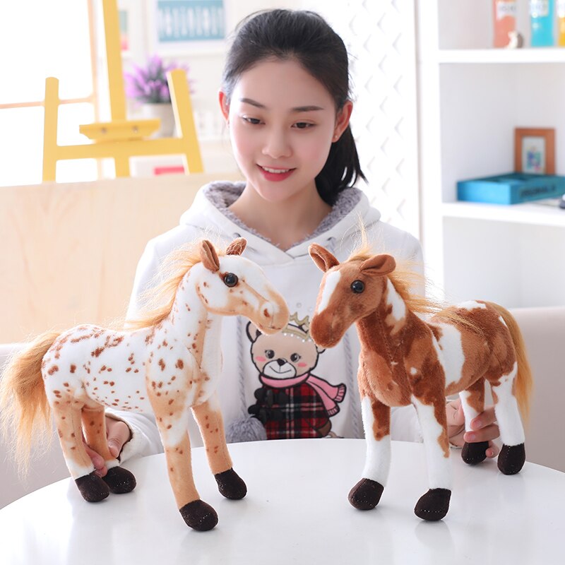 Plush lifelike Horse Toy 4 Styles Stuffed Animal Doll Kids Birthday Gift Horseplay Decor High Quality Toy