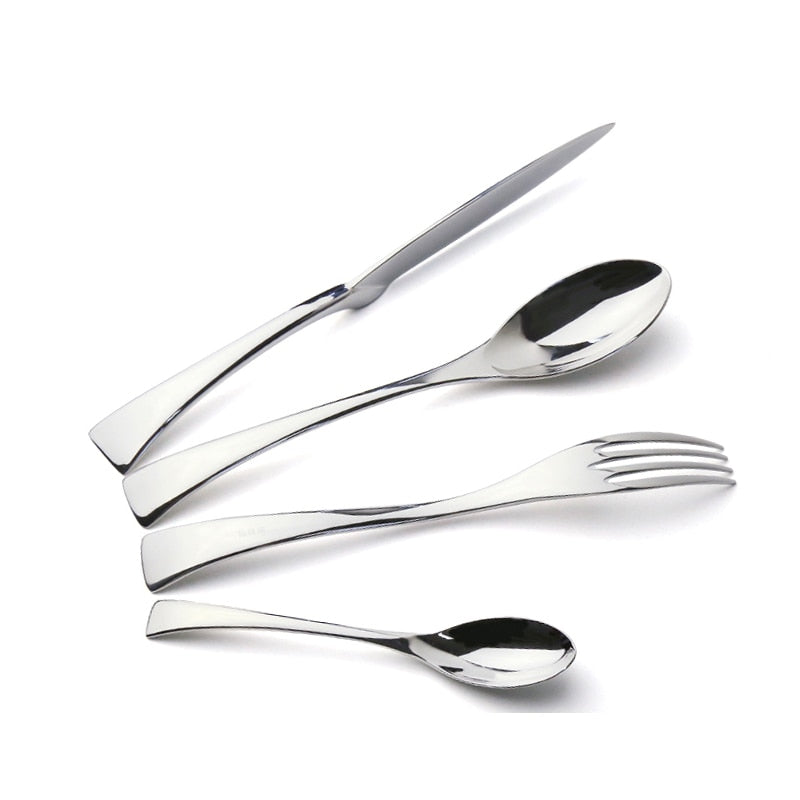 Silverware Kaya Luxury Cutlery Set Stainless Steel Dinner Knife Fork Tablespoon Dinnerware Service 6 Western Tableware Tools