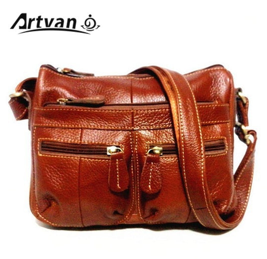 Guarantee 100% Genuine Leather Women Messenger Vintage Shoulder Bag Female Crossbody Soft Casual Shopping Bags For Ladies MM23