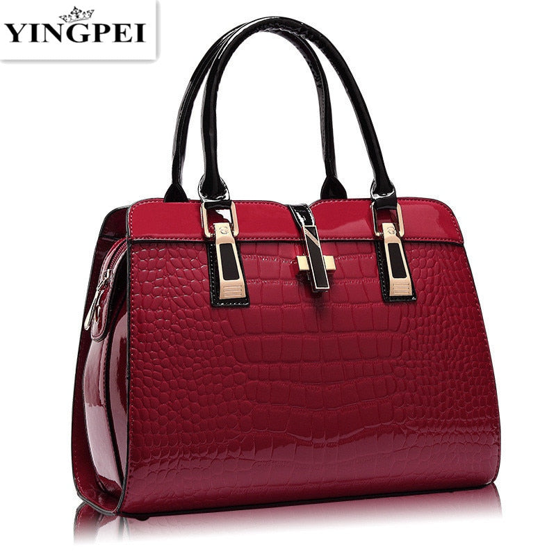 YINGPEI Women Bag luxury handbags designer Vintage Casual Tote Top-Handle Women Messenger Bags Shoulder  Purse Wallet Leather