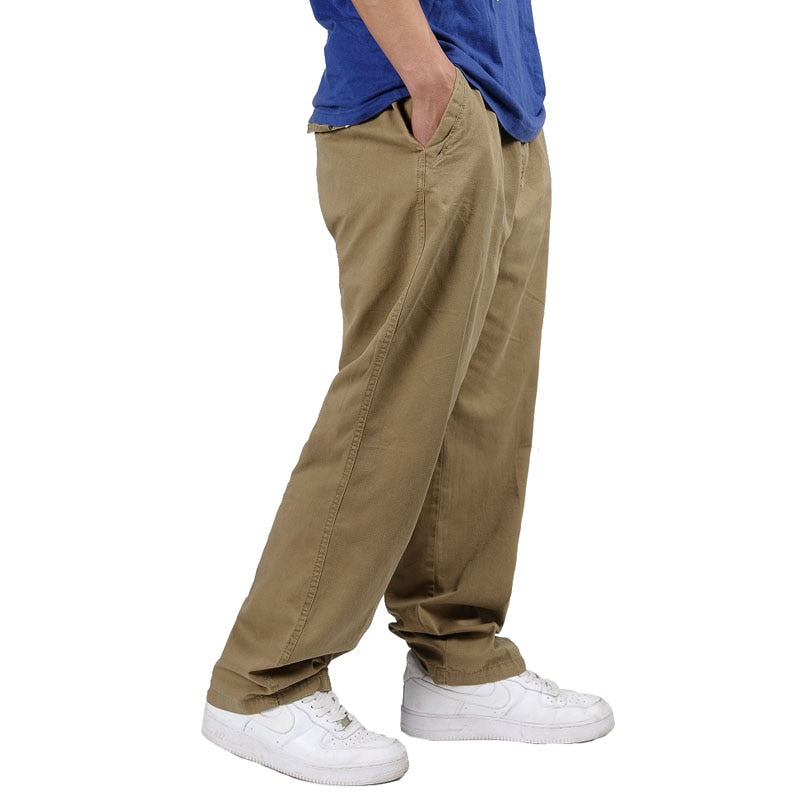 Summer Men Harem Cargo Pants Big Tall Men Casual Many Pockets Loose Work Pants Male Straight Trousers Plus Size 4XL 5XL 6XL