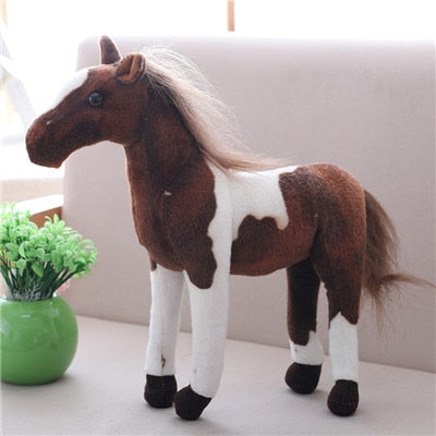 Plush lifelike Horse Toy 4 Styles Stuffed Animal Doll Kids Birthday Gift Horseplay Decor High Quality Toy