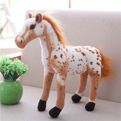 Plush lifelike Horse Toy 4 Styles Stuffed Animal Doll Kids Birthday Gift Horseplay Decor High Quality Toy