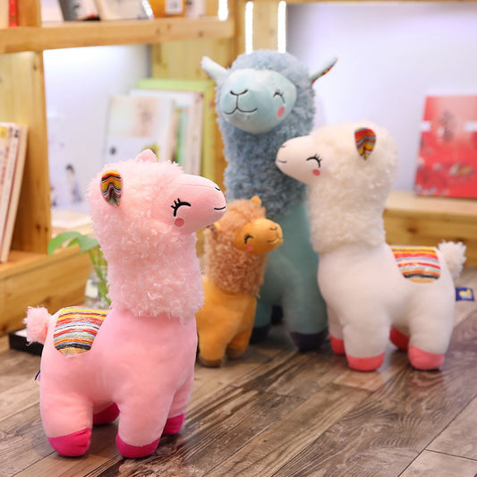 Lovely 25-45cm Alpaca Llama Plush Toy Doll Animal Stuffed Animal Dolls Soft Plush Alpaca For Kids Birthday Gifts 4 Colors