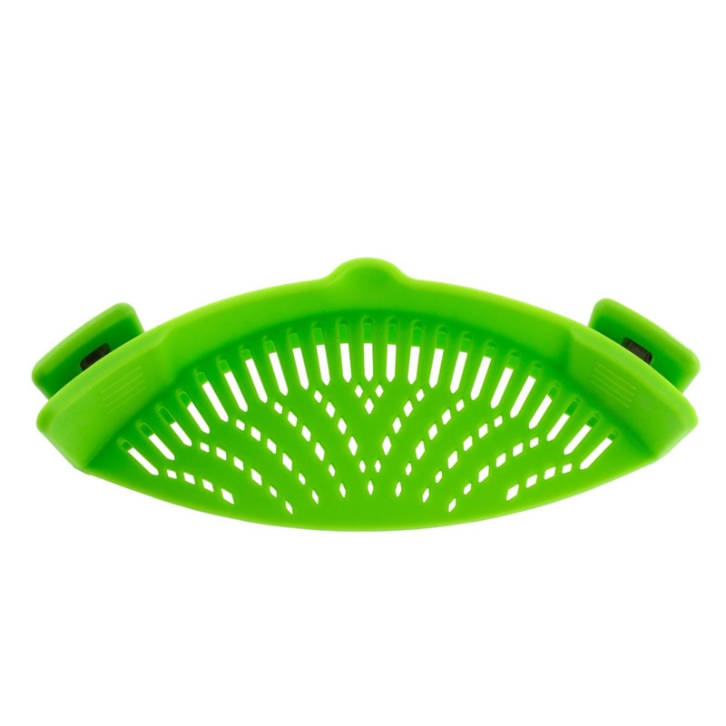 LMETJMA Universal Silicone Clip-on Pan Pot Strainer Anti-spill Pasta Pot Strainer Food Grade Rice Fruit Colander Strainer KC0111