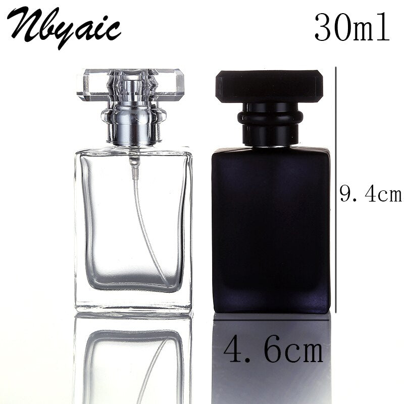 Nbyaic 50Pcs 30ML 50ML mini glass spray perfume bottle atomizer spray can travel portable cosmetics can fill empty bottles