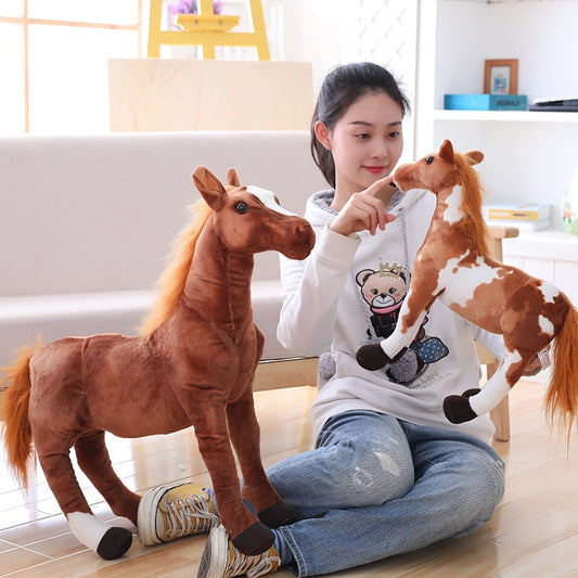 Plush lifelike Horse Toy 4 Styles Stuffed Animal Doll Kids Birthday Gift Horseplay Decor High Quality Toy