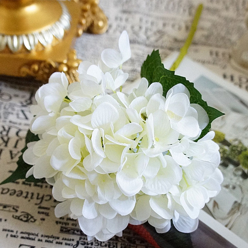 Artificial Flowers Cheap Silk Hydrangea Bride Bouquet Wedding Home New Year Decoration Accessories for Vase Plants Arrangement