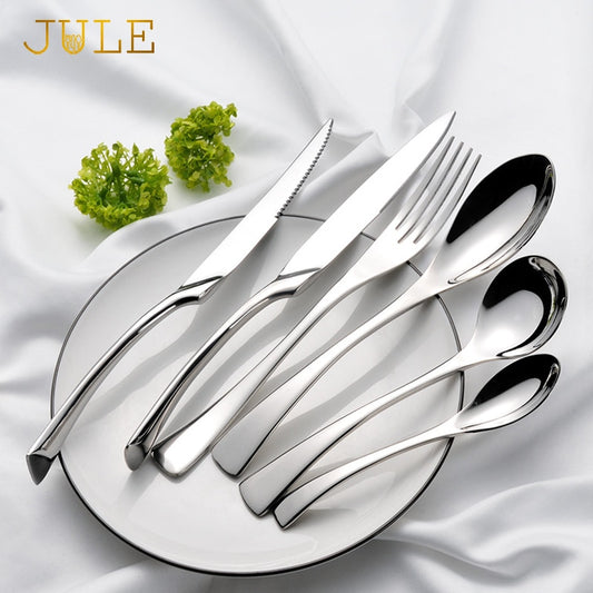 Silverware Kaya Luxury Cutlery Set Stainless Steel Dinner Knife Fork Tablespoon Dinnerware Service 6 Western Tableware Tools