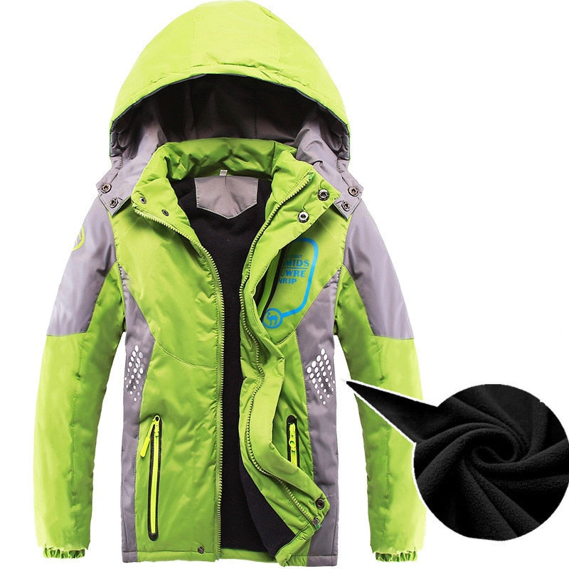 Children Outerwear Warm Coat Sporty Kids Clothes Waterproof Windproof Thicken Boys Girls Cotton-Padded Jackets Autumn and Winter