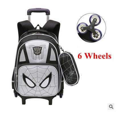 kids Rolling bags for boys Student trolley backpack Book bag Wheeled backpack for school bags with wheels travel trolley Mochila