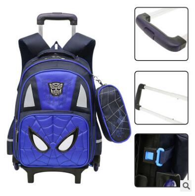 kids Rolling bags for boys Student trolley backpack Book bag Wheeled backpack for school bags with wheels travel trolley Mochila