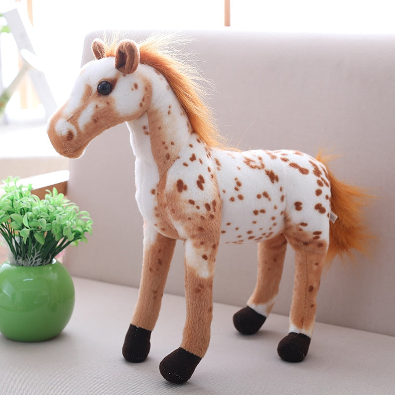 Plush lifelike Horse Toy 4 Styles Stuffed Animal Doll Kids Birthday Gift Horseplay Decor High Quality Toy