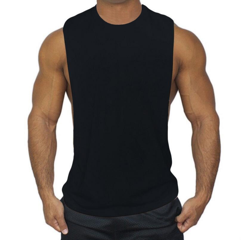 Muscleguys Mens Workout Tank Tops Fitness Bodybuilding Clothing Low Cut Armholes Vivid Vest Muscle Singlets Men Activewear Tank