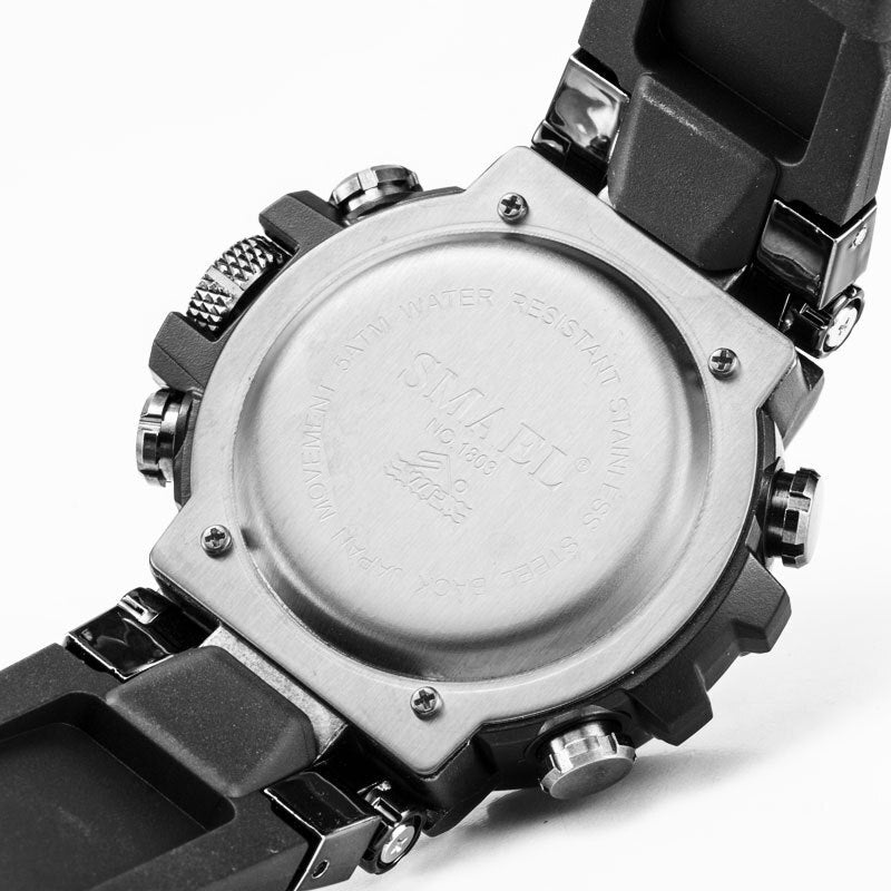 SMAEL Sports Men Watch Mens Analog Quartz Watches Man LED Digital Waterproof Military Wristwatch Male Clock Relogio Masculino