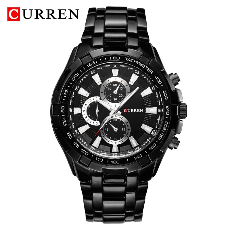 CURREN 8023 Quartz Watch Men Waterproof Sport Military Watches Mens Business Stainless Steel Wristwatch Male Clock reloj hombre