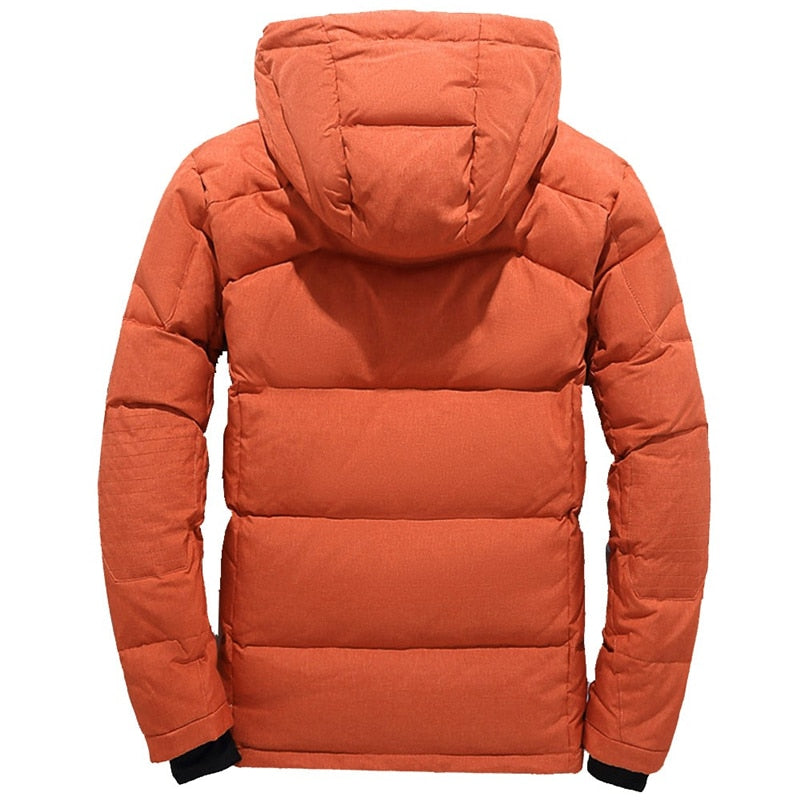 2022 Winter Snow Down Jacket Men Casual Thick Warm Parkas Hooded Coats Multi-pocket White Duck Down Windbreaker Jackets Overcoat