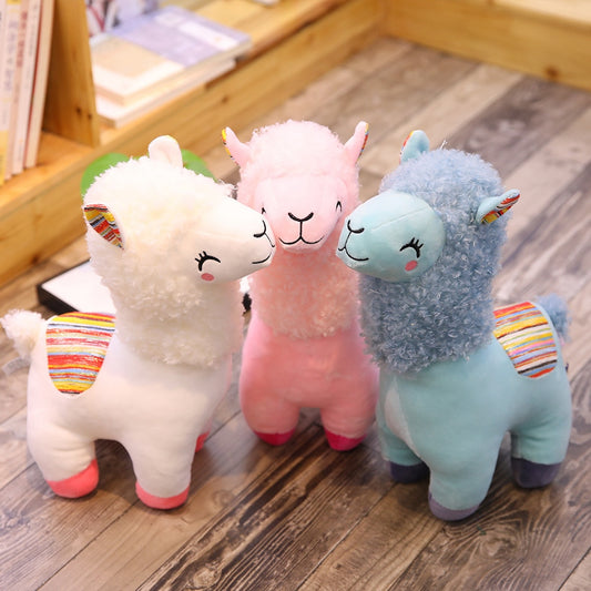 Lovely 25-45cm Alpaca Llama Plush Toy Doll Animal Stuffed Animal Dolls Soft Plush Alpaca For Kids Birthday Gifts 4 Colors