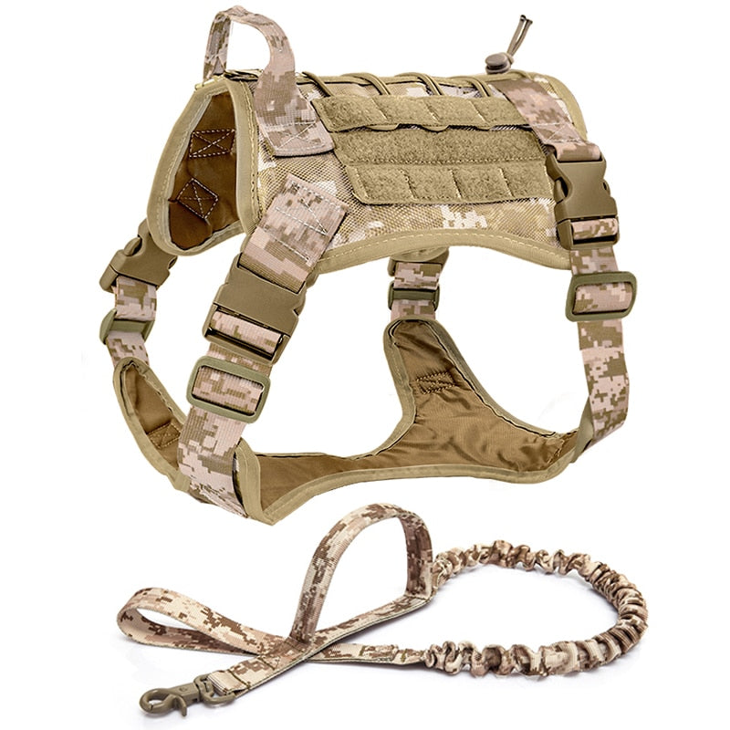 Tactical Dog Harness Pet Training Vest Dog Harness And Leash Set For Small Medium Big Dogs