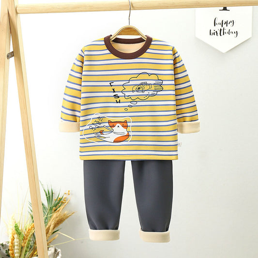 Kids Set Toddler Clothes Suits Boys Pajamas Set Children Wear Cotton Animals Spring Autumn Clothes Pants Girls Small Nightwear