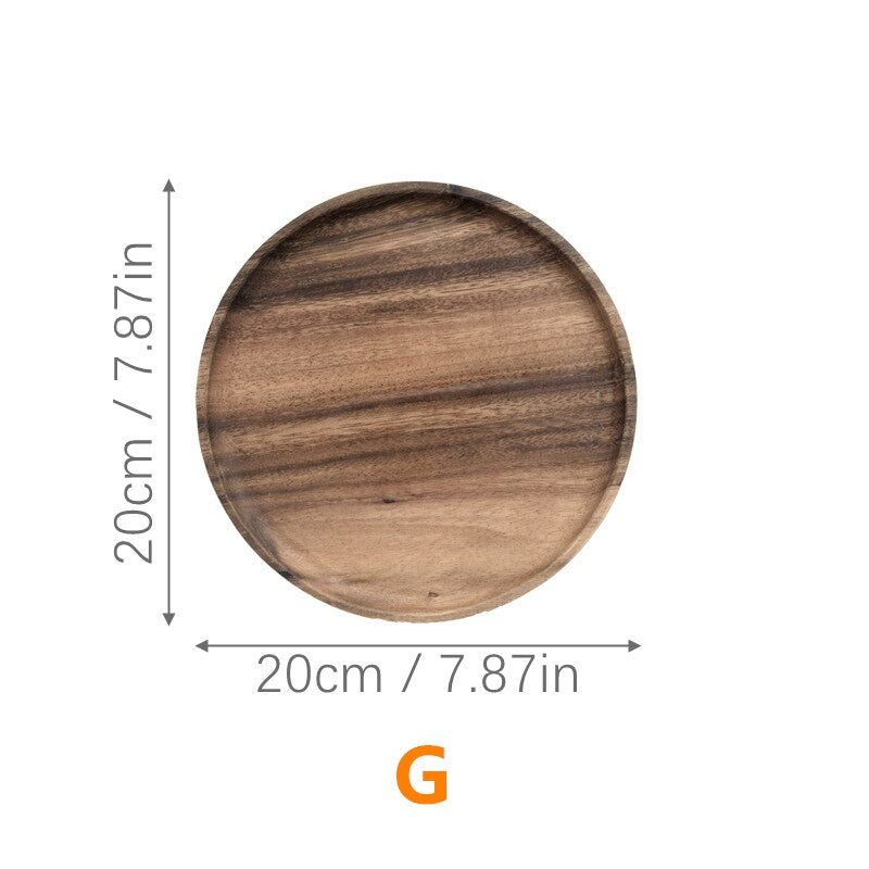 Lovesickness Wood Irregular Oval Pan Whole Wood Solid Wood Tray Plate Fruit Dishes Saucer Tea Tray Dessert Dinner Plate Tablewar