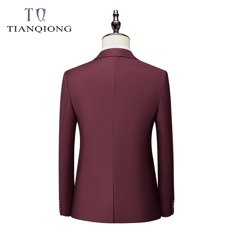 Men Suit 2021 Spring and Autumn High Quality Custom Business Suit Three-piece Slim Large Size Multi-color Suit Two-button Suit
