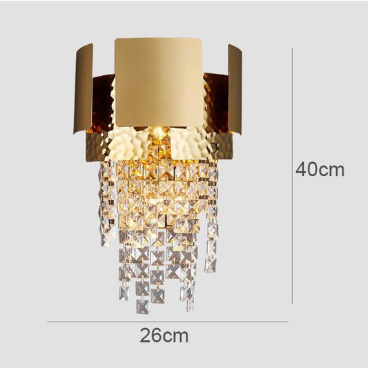 Luxury Modern Crystal Wall Lamp Living Room Minimalist Nordic Tv Background Wall Staircase Led Bedroom Bedside Led Lights