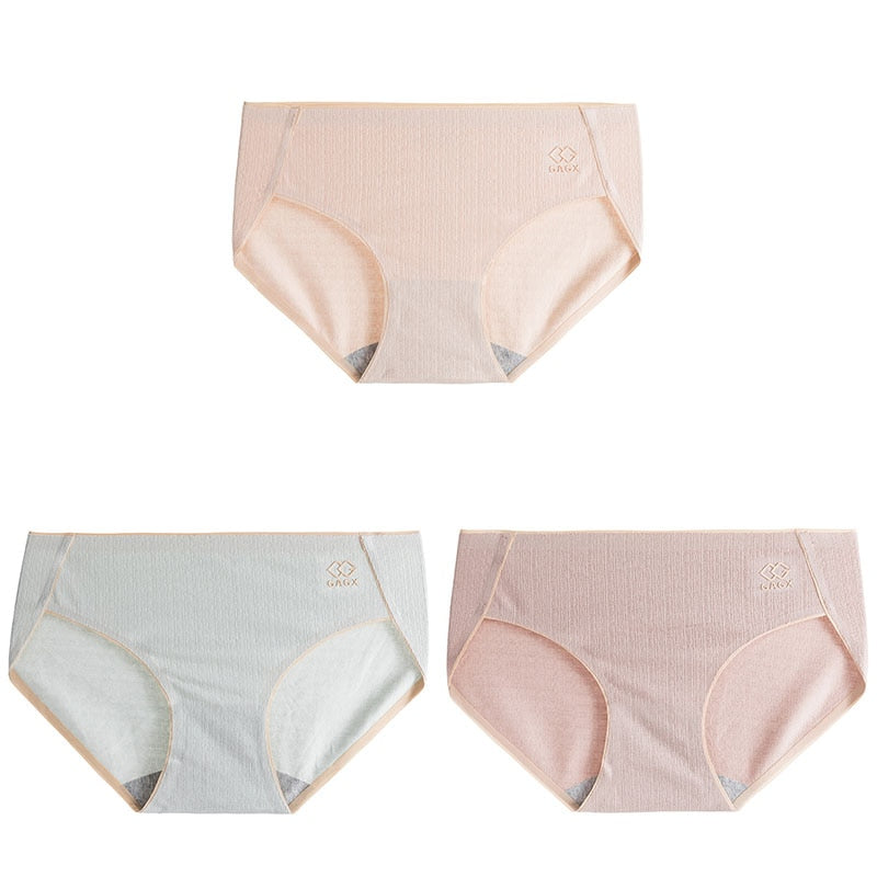 High Quality 3Pcs Womens Panties Cotton Panties Briefs Women Underwear Lingerie Femme Bow-knot Underpants Women&#39;s Intimates