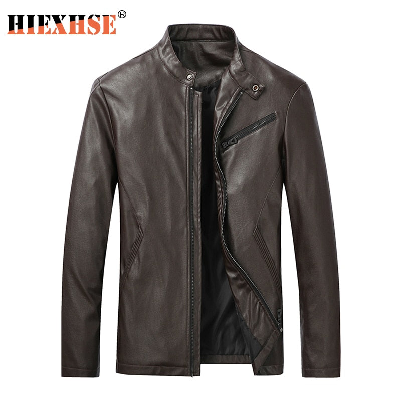 Men Jacket Leather 2020 News Motorcycle Men&#39;s Leather Lapel Versatile Personality Slimming Zipper Pocket Men&#39;s Wash Leather Coat