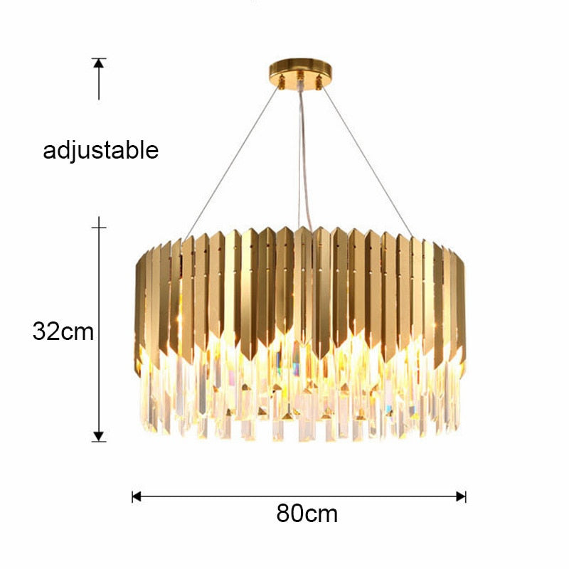 Nordic Modern Oval Round Crystal Ceiling Chandelier Restaurant Led Lights Luxury Bar Table Lamp Bedroom Living Room Lighting